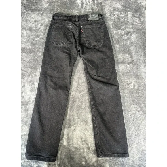 Levi's 514 Jeans Mens 30x30 Black Slim Straight Stretch Denim Casual Everyday - Picture 6 of 9